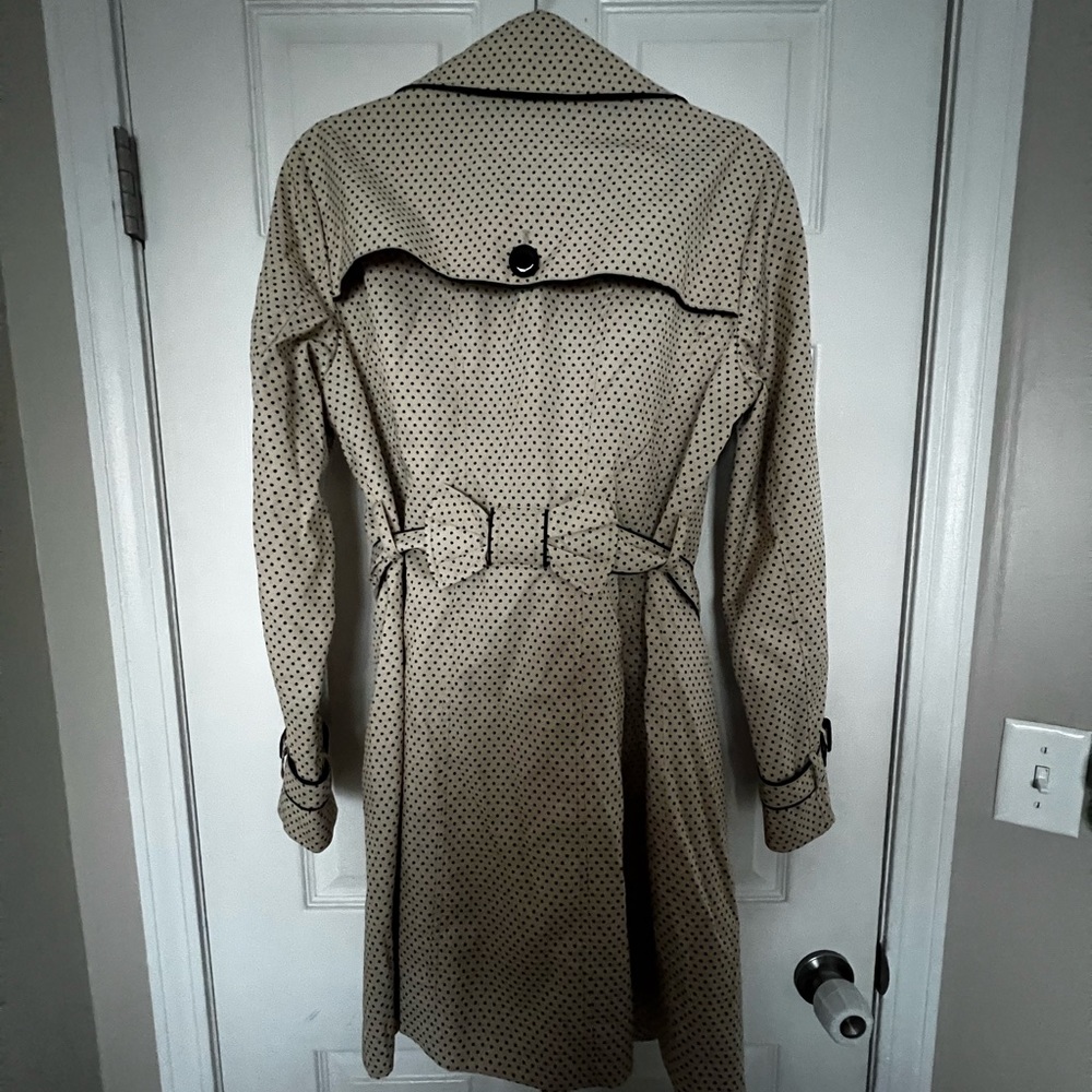 White House Black Market Polka-a-dot trench coat